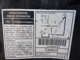 2001 FORD MUSTANG COBRA BLACK CONV 4.6L MT F18032